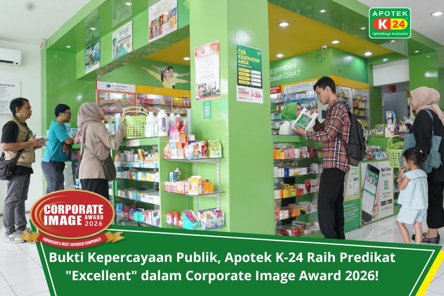 Apotek K-24 Raih Corporate Image Award 2026, Predikat Excellent!